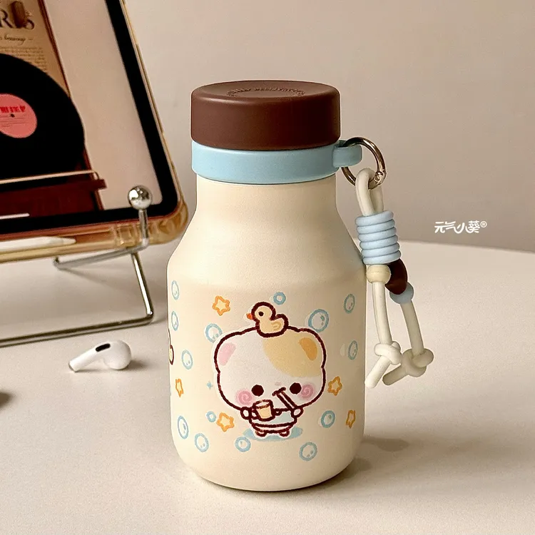 ins新款保温杯高颜值女生不锈钢水杯卡通学生小众不撞款儿童杯子