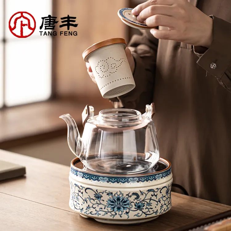 唐丰电陶炉煮茶壶家用玻璃烧水壶白茶煮茶壶围炉煮茶小型电热茶