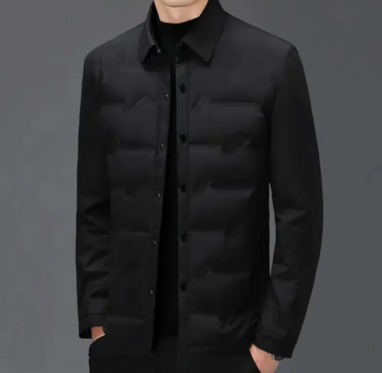 【达摩臻选】保暖翻领男士短款白鸭绒秋冬轻薄冬季潮流修身