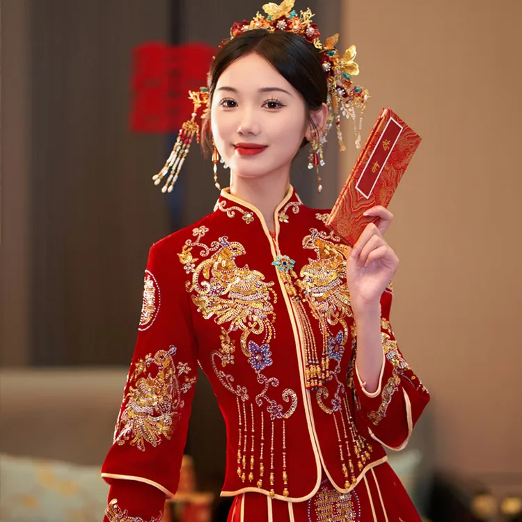 秀禾服2025年新款新娘结婚礼服中式婚纱嫁衣龙凤褂敬酒礼服出阁服