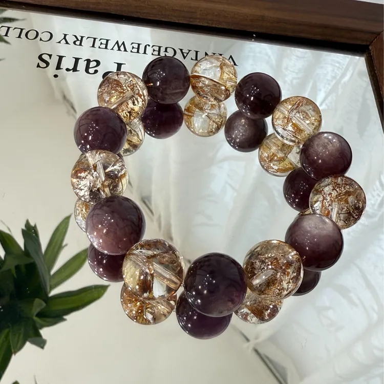 【葡萄碎金】紫锂云母胶花系列