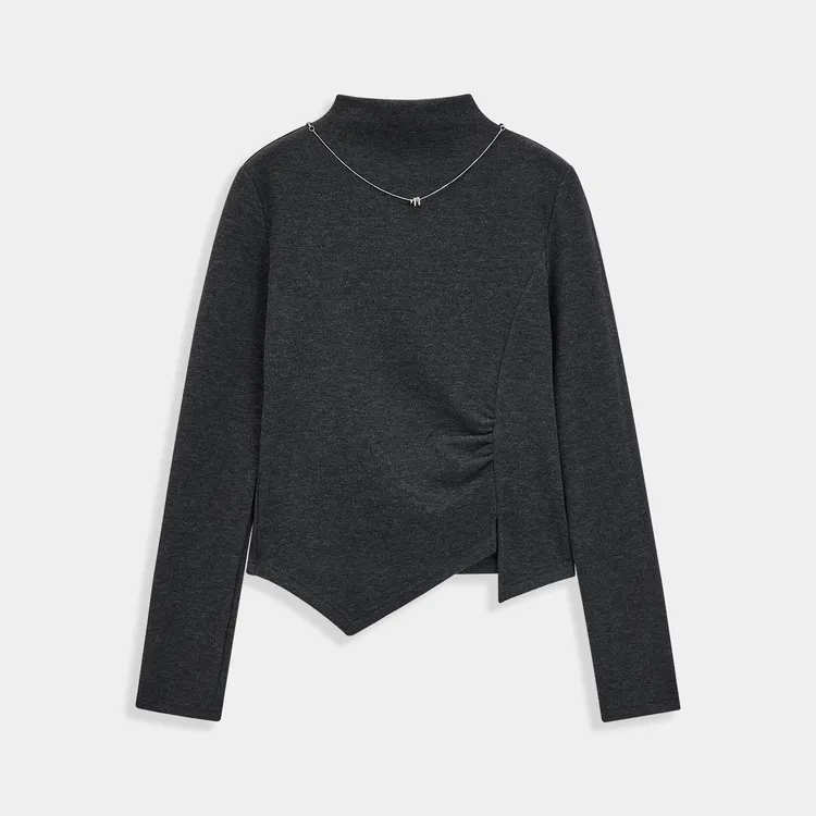 IEF/爱依服2025秋冬新款日常百搭通勤气质修身设计感半高领打底衣