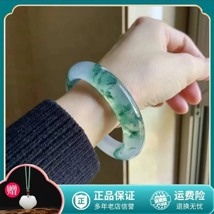 正品爆款冰透飘花正圈女款精美时尚百搭女款手镯