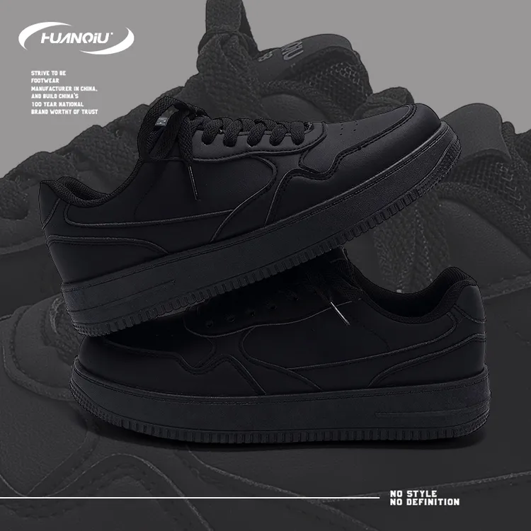 环球黑武士板鞋男2025新款时尚耐脏休闲厚底防滑男运动软底学生鞋