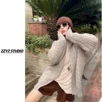 【ZZYZ】“温暖氛围”老钱风复古polo领拉链毛衣外套高级感翻领上衣
