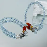 【2304 孤勇者】海蓝宝玛瑙葫芦蜜蜡等5-7mm手串面小仙多样性发其一