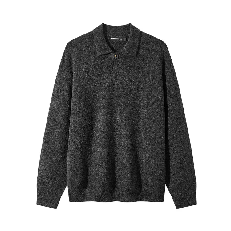 【含绵羊毛】25秋季新品 GXG翻领线衫男内搭针织衫#G25D204045