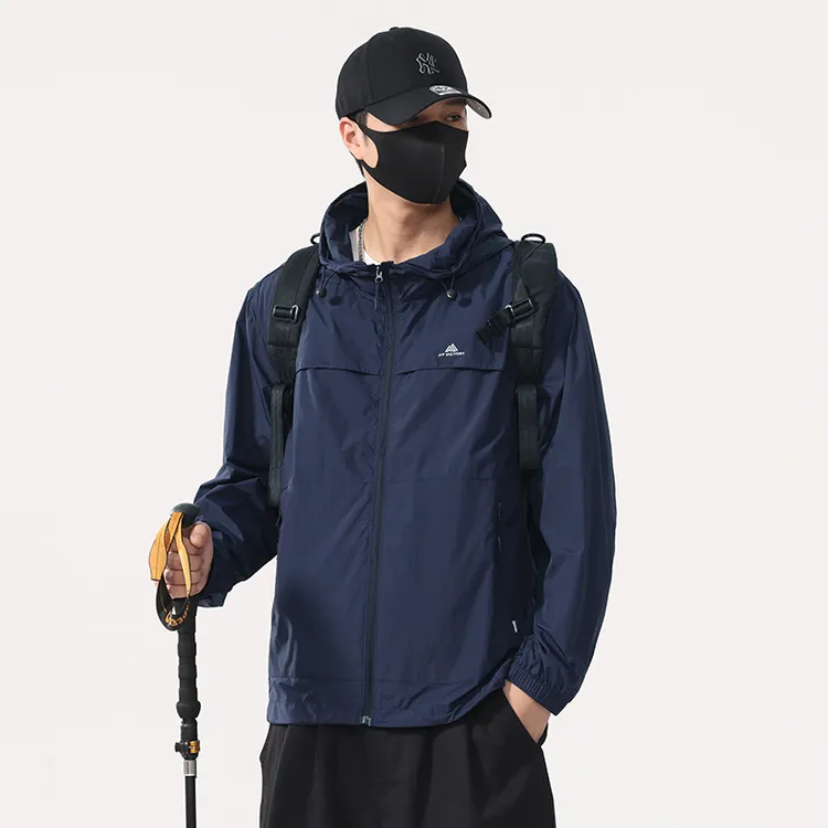 连帽防晒服男士2025夏季新款冰丝薄款速干轻薄透气防晒衣防紫外线