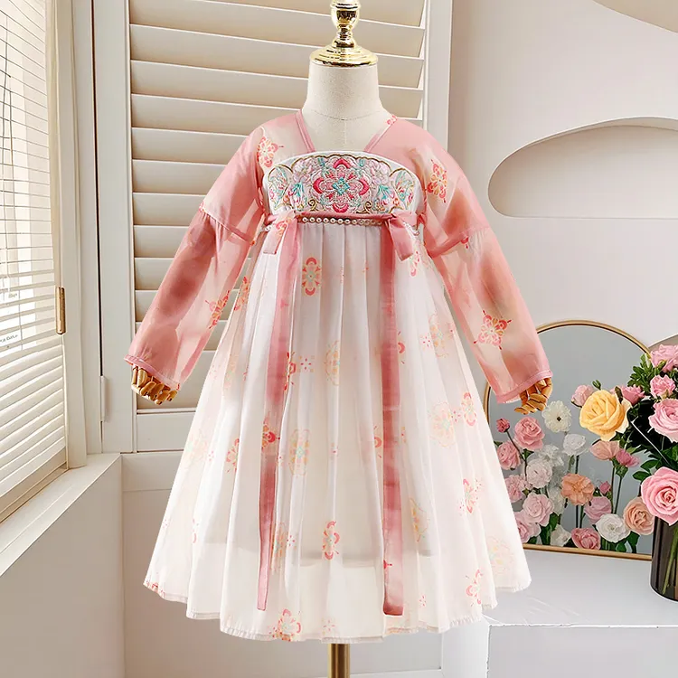 【海天霞】秋季新款汉服女童连衣裙超仙女连衣裙