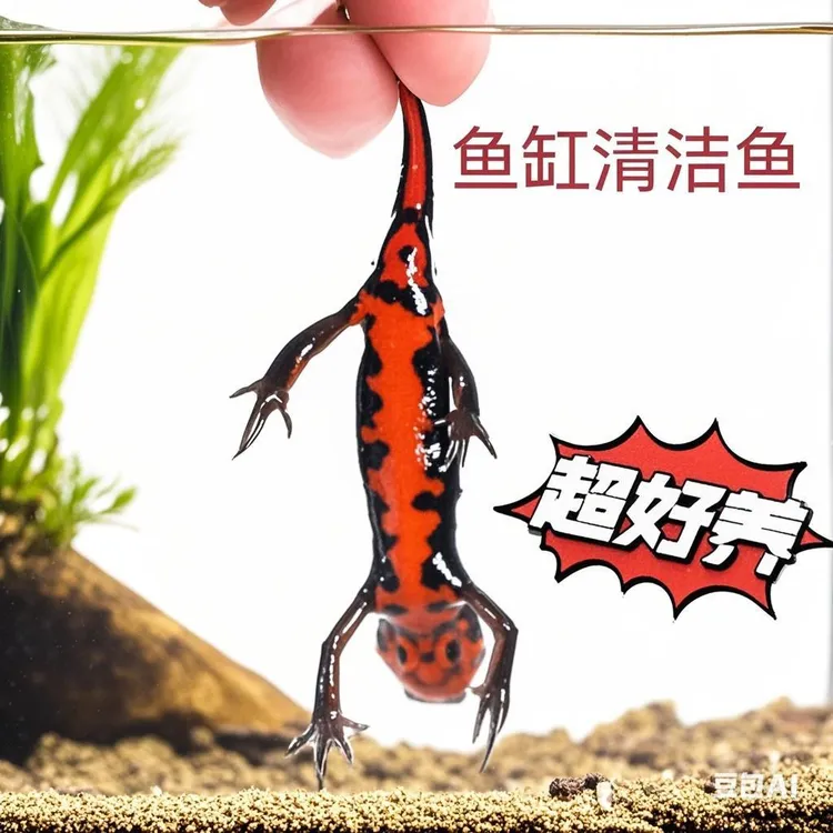 小火龙鱼东方蝾螈活体冷水观赏鱼好养耐活可清洁鱼缸