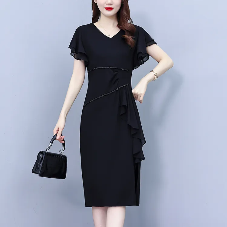 高端名媛职场连衣裙女夏2025新款时尚中长女人味减龄显瘦洋气裙子