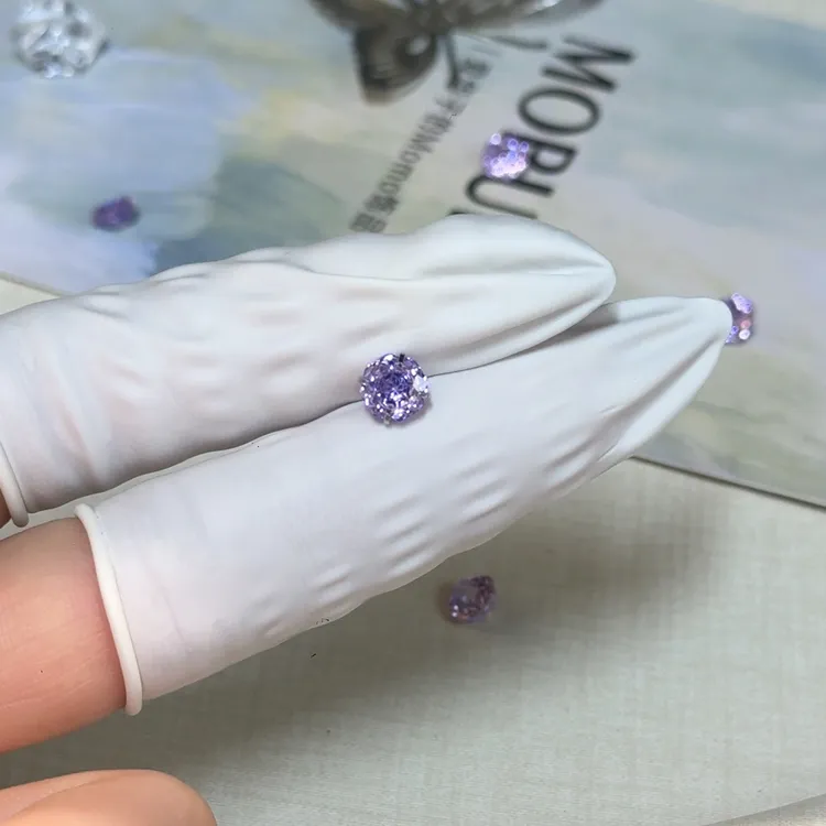 钛钢锆石耳饰 定制款 绝美镀膜锆石耳钉系列2号/爪镶款/单只