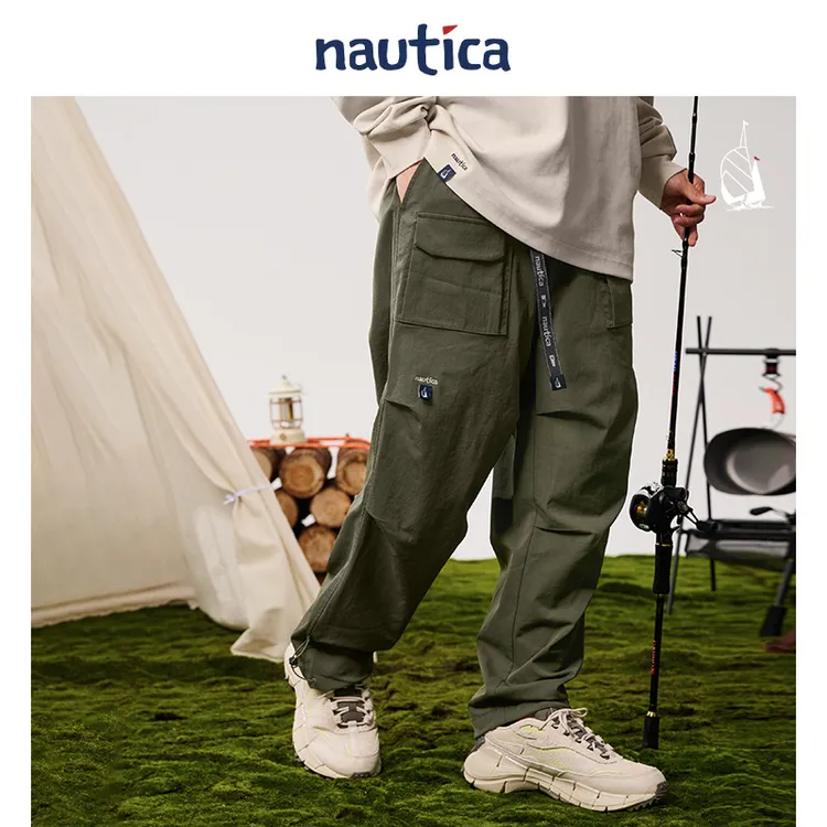 nautica白帆 日系经典口袋宽松舒适风梭织长裤PW5313