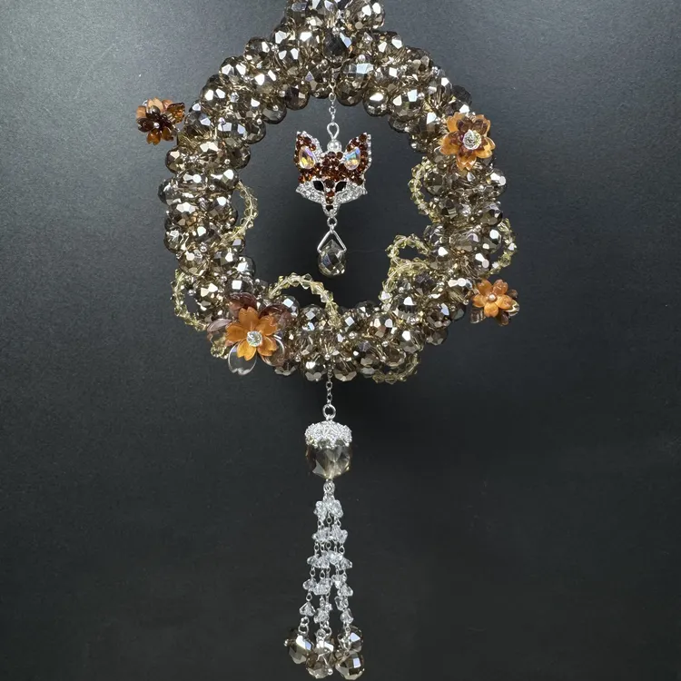 【指尖拾珠】原创Diy纯手工水晶车挂轻奢手机链包挂钥匙挂小众定制