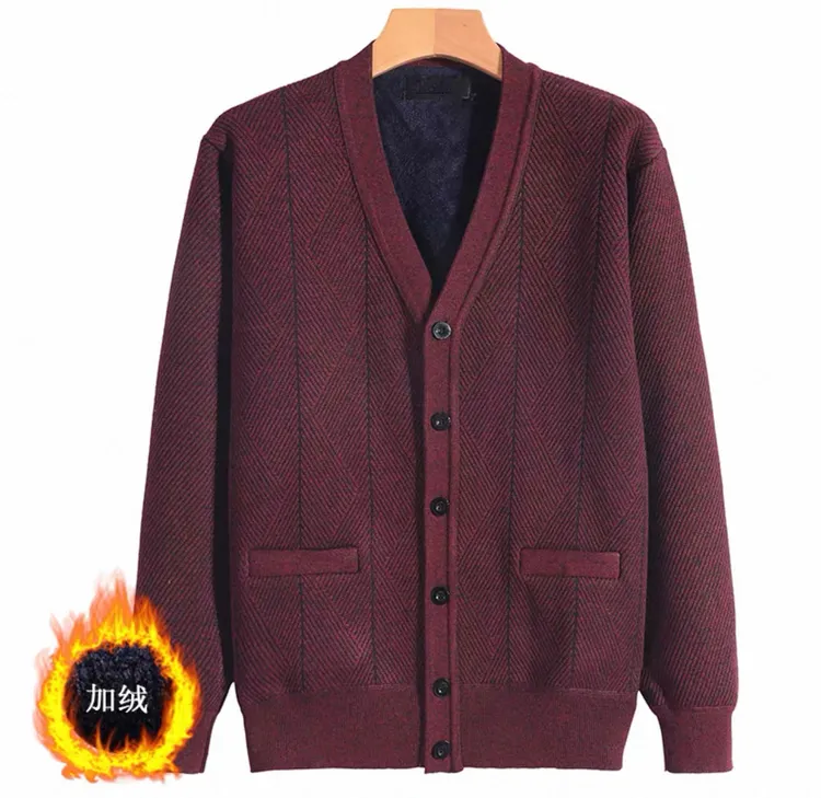 外穿中年开衫常规秋冬季大码中老年上装修身型爸爸常规款老年人