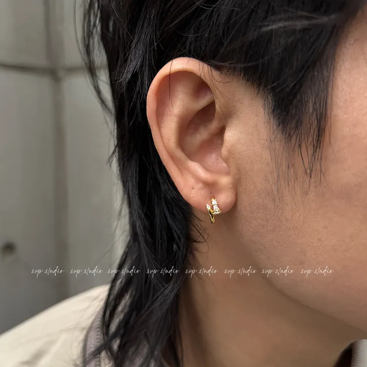 925银耳饰 【王嘉尔同款】纯银耳钉男女单只小众轻奢百搭嘻哈耳环