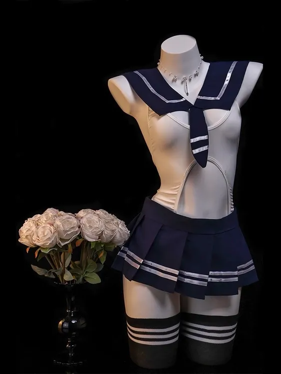 「云屿初霁」性感睡裙jk制服cos学院水手服纯欲可爱女仆套装qqny