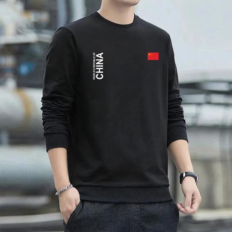 中国队China运动圆领卫衣男女秋季薄款纯棉休闲宽松套头长袖卫衣