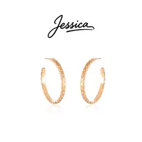 佳西卡 CNC 精工 925银针 内径30毫米 耳环（JXK666）