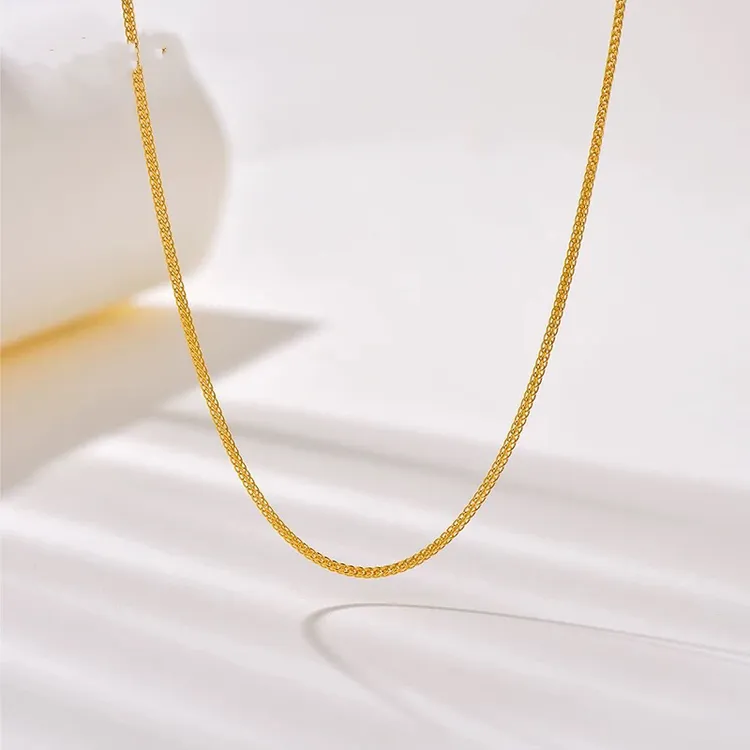 钛钢项链 M扣肖邦链条小众简约精致百搭项链链子时尚明星同款饰品