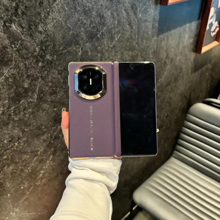 适用于华为MateX7商务素皮手机壳x6双中轴磁吸高档商务外壳