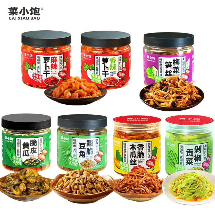菜小饱萝卜干香辣麻辣脆爽高山下饭菜脆皮黄瓜梅菜笋丝酸脆豆角