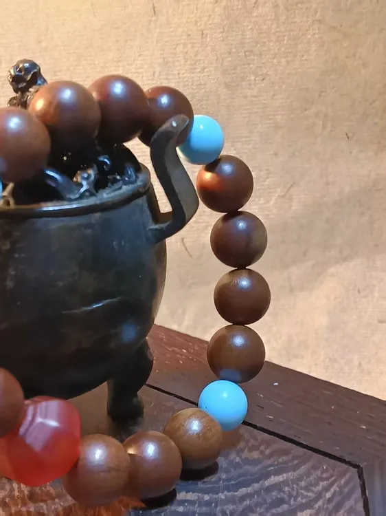 非金属木质手链 天然雷击枣木手串