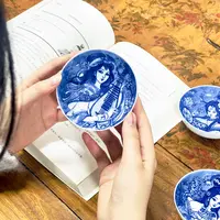 景宫瓷圓花旦普洱杯景德镇全手工重工国潮青花美女系列品茗主人杯