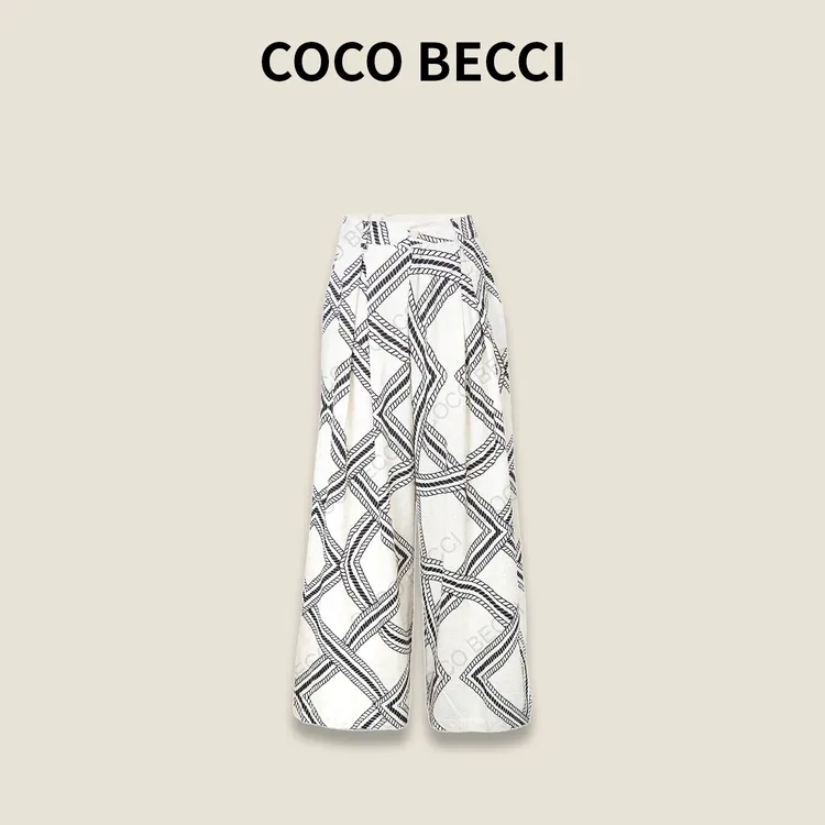 COCO BECCI【假日亚麻裤】莱赛尔亚麻混纺时尚百搭裤女CFXYB261008