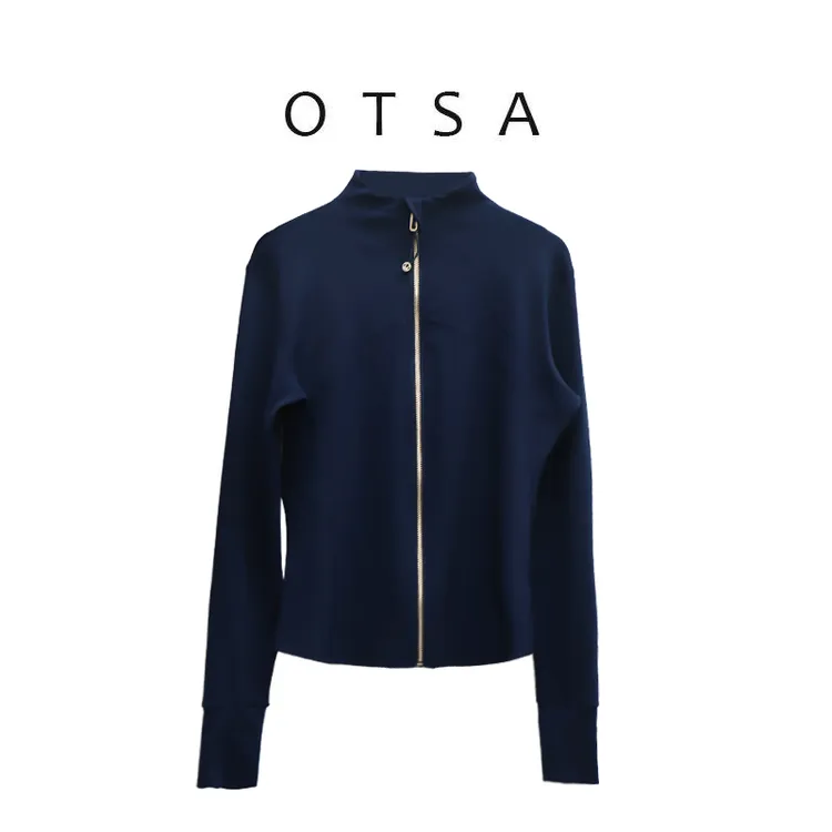 【OTSA】运动外套健身服女长袖弹力健身瑜伽服运动休闲外套