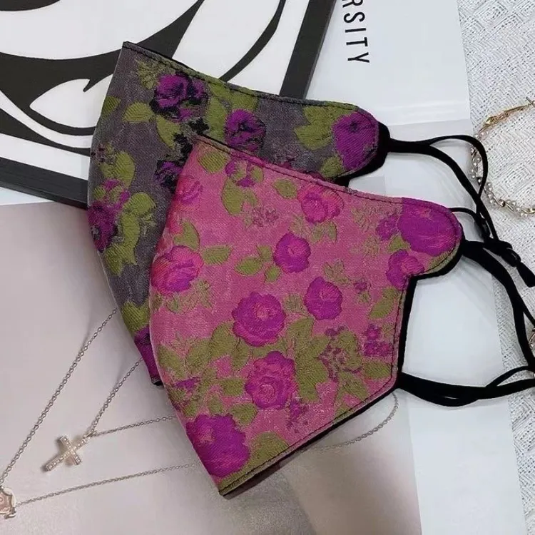 【拍一发二】新款国风刺绣印花口罩透气新中式女高颜值防风保暖面罩