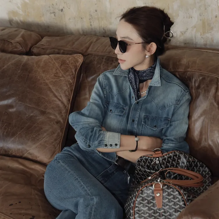 NeedShop1 【软糯牛仔】经典叠穿百搭牛仔衬衫