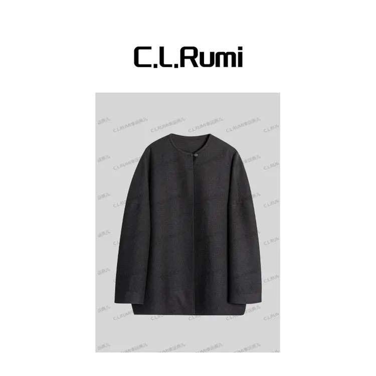 【Rumi小店】“高智女主”25新首秀羊绒羊毛宽松松弛感大衣外套7024wt