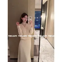 【LIUYI】心动降临~温柔风精致半高领羊毛提花打底衫51110C7