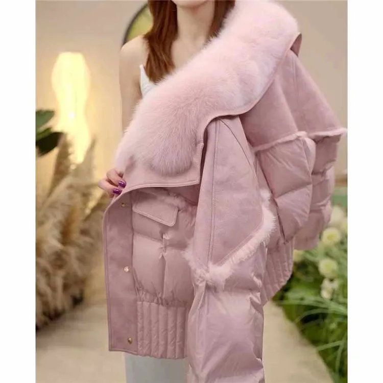 【初雪恋歌】2026冬气质爆款高端气质毛领百搭保暖纯色冬季棉服外套