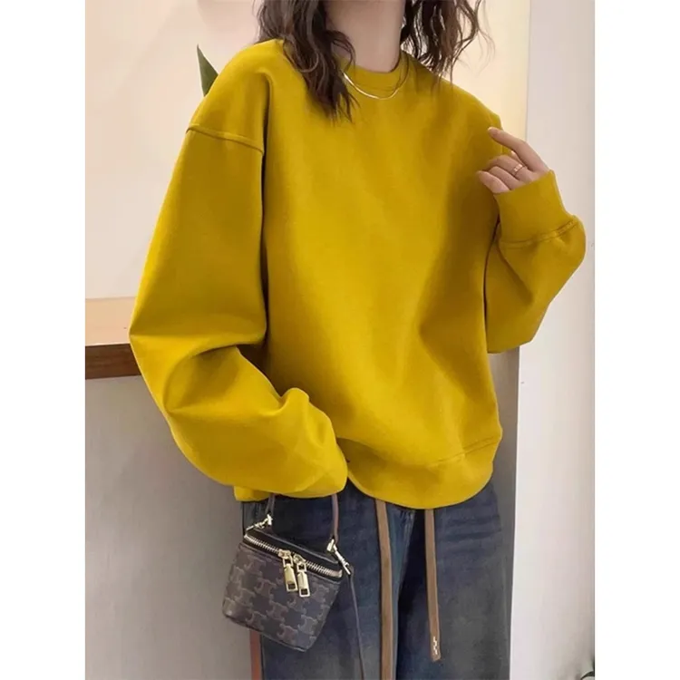 1558欧洲站高端女装2025早秋新款流行卫衣女时尚洋气慵懒宽松上衣