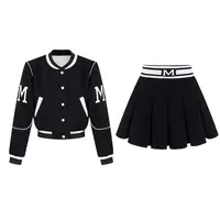 【网球少女】时髦穿搭撞色棒球服时尚百搭两件套小众炸街高级感女装