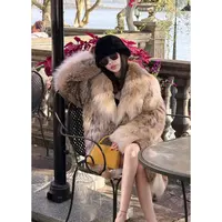 【宫廷贵妇】进口长款翻领时尚皮草外套 LX59DW174