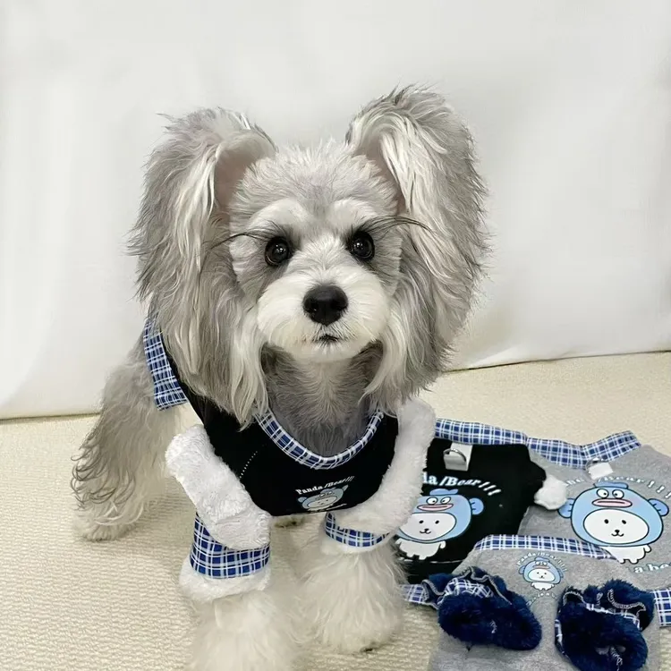 狗狗猫咪秋冬保暖加绒衣服泰迪比熊布偶蓝猫防掉毛可爱背心服装