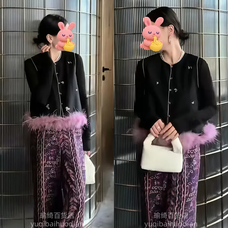 2025秋季网红新款新中式丝绒马甲女国风重工拼接显瘦外套