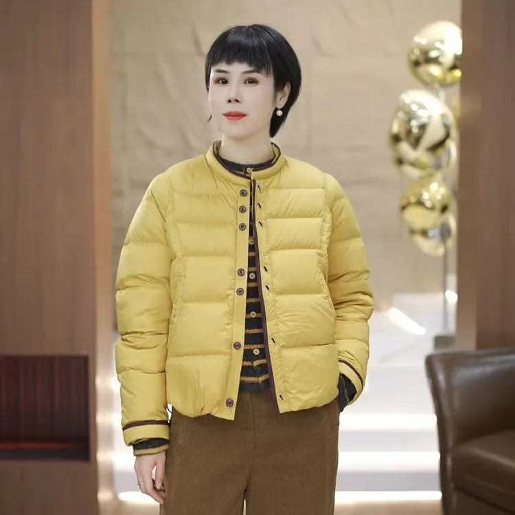 【渲渲推荐】QQ-079冬季休闲保暖撞色线羽绒服