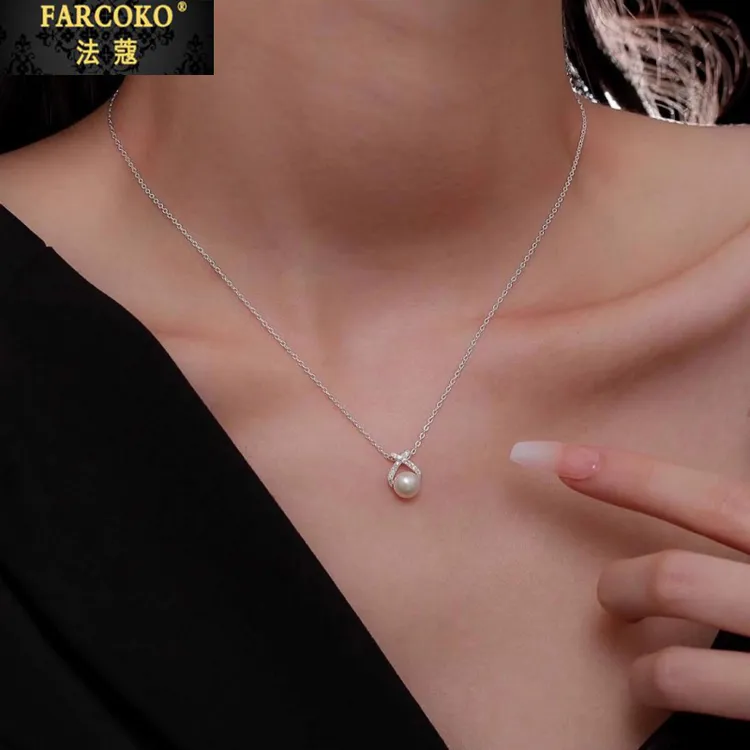 法蔻珍珠项链气质轻奢锁骨链送女友老婆七夕情人节礼物