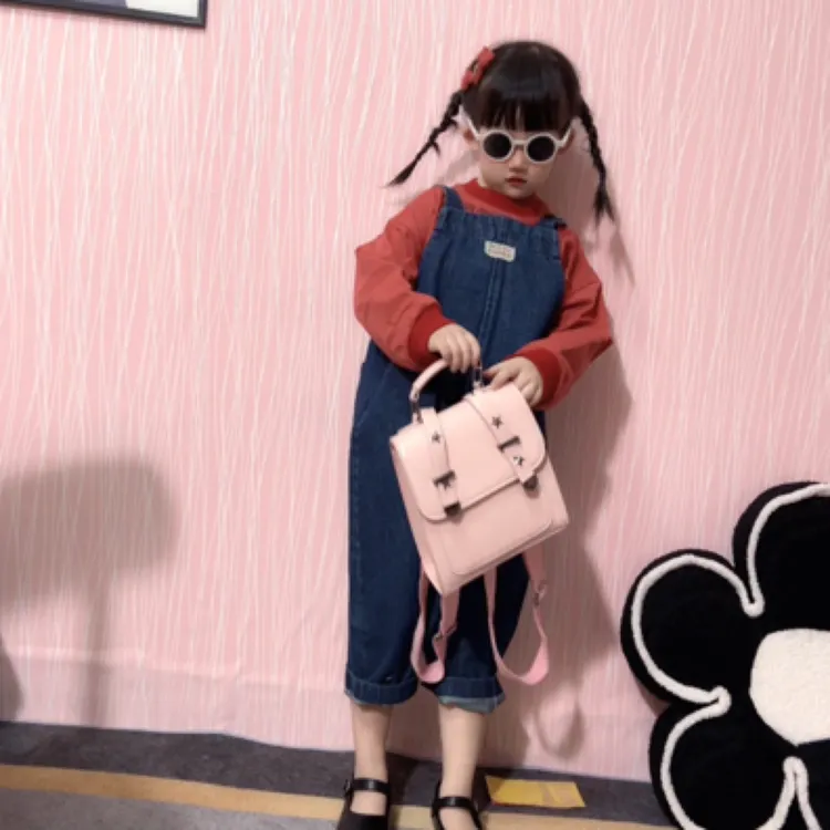 2025童装春装女童韩版夏装连体裤连身衣阔腿背带裤男童九分裤