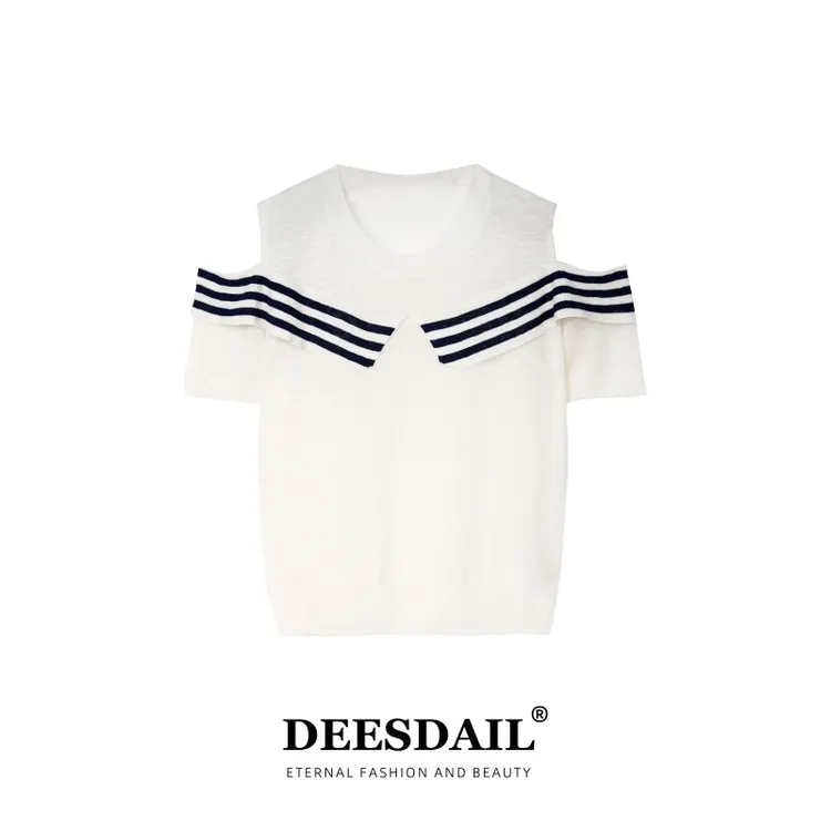 【302】DEESDAIL露肩短袖上衣Y197