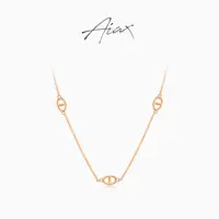 AIAX 流光风 轻奢气质时尚百搭经典简约精致猪鼻子项链TSJ9934