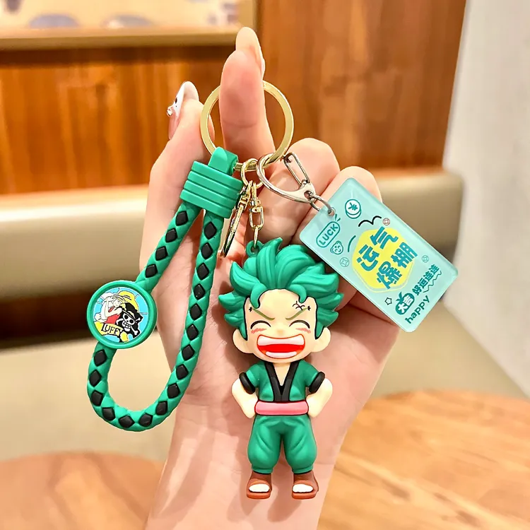 海贼王钥匙扣可爱卡通索隆路飞立体公仔书包挂件创意车钥匙链挂饰