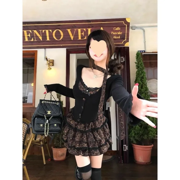 纯欲辣妹套装显瘦时尚气质连衣裙女装上衣女上纹半身裙两件套
