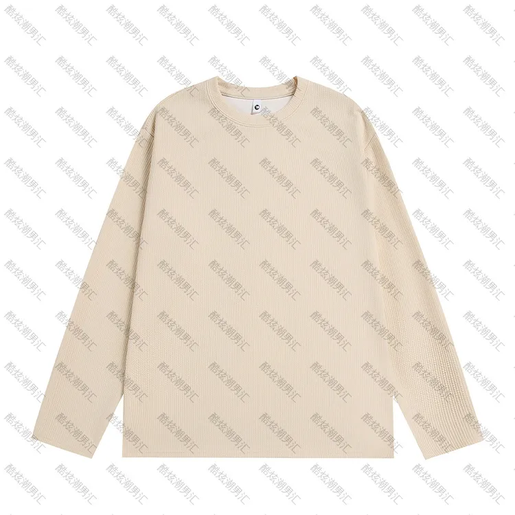 SDSA秋季新款男士痞帅纯色亲肤玉米格设计圆领长袖T恤百搭时尚