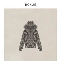 BOXUE“至珍”2025秋冬高级感连帽貉子毛领轻奢 外套#250923W5125