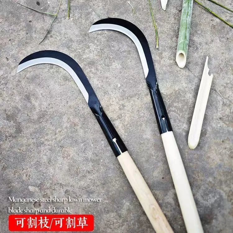 农用锰钢多功能割草割麦割韭菜户外收割除草工具小镰刀割草刀
